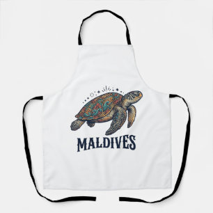 Tablier Maldives Vintage Tortue de Mer Chemise de Voyage D