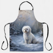 Tablier Maltais Laisser Neige Noël (Recto)