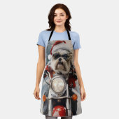 Tablier Malti Tzu Chien équitation Moto Noël (Porté)