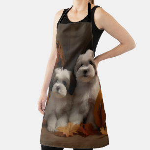 Tablier Malti tzu chiot Automne Delight Citrouille