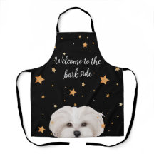 Maltipoo Apron Bienvenue au chien drôle du côté de