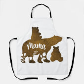 Tablier Mama Bear avec 2 Cubs Maman de deux (Recto)