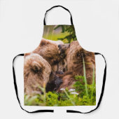 Tablier Mama bear nourrit ses deux petits, Lake Clark Nati (Recto)