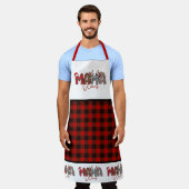 Tablier Mama Claus Typographie et À damiers motif (Porté)