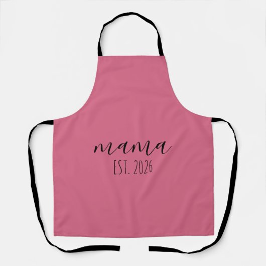 Tablier Mama Est. 2026 Mom To Be Minimalist Personalized (Recto)