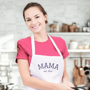 Tablier Mama Etabli 🍳 Cadeau personnalisé Fête des mères