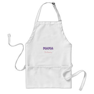 Tablier Mama mères heureuses rétro violet ajouter du texte