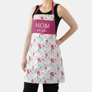 Tablier Maman a établi Fleur sauvage florale
