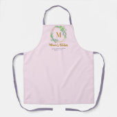 Tablier Maman Apron Herbes Aromatiques Purple Or rose Mono (Recto)