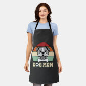 Tablier Maman Chien Rétro Bulldog Vectoriel (Porté)