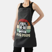 Tablier Maman Chien Rétro Bulldog Vectoriel (Insitu)