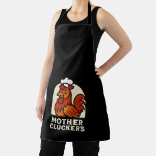 Tablier Maman Clucker's Drôle de Poulet Rétro Chef - Vinta