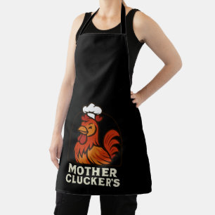 Tablier Maman Clucker's Drôle de Poulet Rétro Chef - Vinta