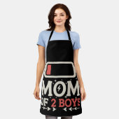 Tablier Maman De 2 Garçons Batterie basse Drôle Fête des M (Porté)