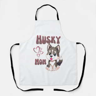 Tablier Maman de chien Husky Kawaii Chiot Mignon design dr