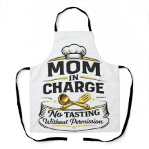 Maman en charge Cadeau de patron de cuisine drôle