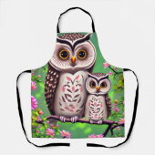 Tablier Maman et Baby Owl (Recto)