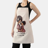 Tablier Maman et fille noire personnalisée (2) (Insitu)