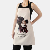 Tablier Maman et fille noire personnalisée (4) (Insitu)