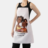 Tablier Maman et fille noire personnalisée (7) (Insitu)