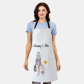 Tablier Maman et moi tenant les mains sur toute la surface (Porté)