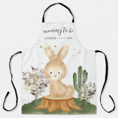 Tablier Maman future mignonne lapin bunny aquarelle (Recto)