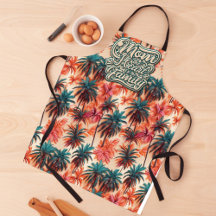 Maman le coeur de la famille Motif tropical