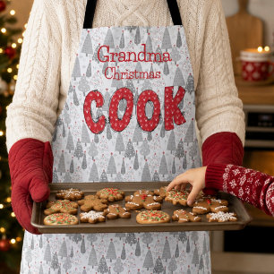 Tablier Maman Noël drôle de Noël Cuisine Cadeau de fêtes