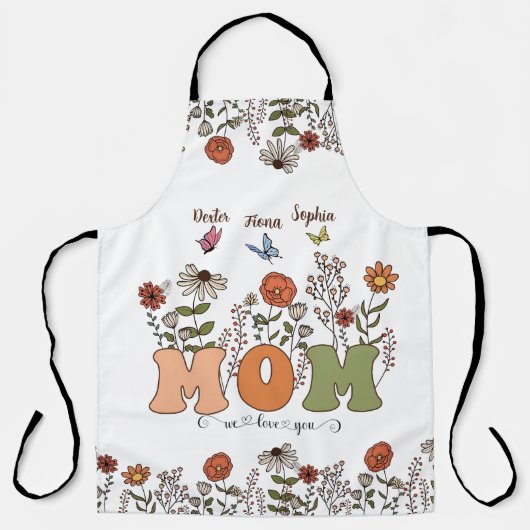 Tablier Maman Personnalisée Et Enfants Mains Apron, Cadeau (Recto)