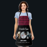 Tablier Maman Photo Collage Couper Fête des mères Annivers<br><div class="desc">Célébrez les moments spéciaux avec votre mère avec cette photo collage de maman. Ce design personnalisable est parfait pour créer un cadeau personnalisé et sincère pour la fête des mères et la fête de l'anniversaire. Créez un magnifique collage avec le mot MOM, avec des moments chéris, créant un voyage visuel...</div>