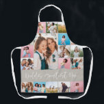 Tablier Maman photo collage typographie moderne simple bei<br><div class="desc">Mondes plus grand maman beige multi photo moderne minimaliste simple typographie script unique élégant Fête des Mères,  anniversaire,  Noël,  Pâques,  remise des diplômes,  fin de l'année scolaire ou décoration design cadeau.</div>