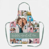 Tablier Maman photo collage typographie moderne simple ver (Recto)