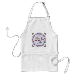 Tablier Maman Pink Rosebud nom personnalisé