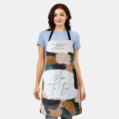 Tablier Maman pour être moderne terre cuite vert noir pein (Porté)