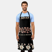 Tablier Maman Texte avec fleurs et noms des enfants (Porté)