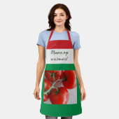 Tablier Mamma dit plus de tomates drapeau italien (Porté)