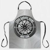 Tablier Man Cave Your Garage Tire Wheel Nom personnalisé (Recto)