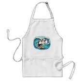 Tablier Manchot surfeur et requin high five (Devant)