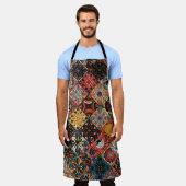 Tablier Mandala à fleurs ethniques sans couture motif. M c (Porté)