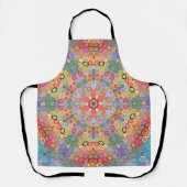 Tablier Mandala arc-en-ciel en hexagone (Recto)