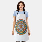 Tablier mandala de diverses couleurs (Porté)