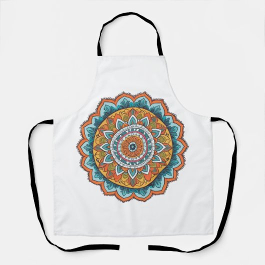 Tablier mandala de diverses couleurs (Recto)