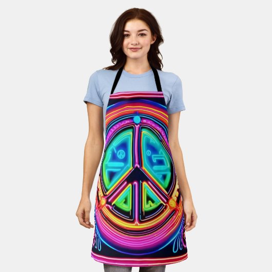 Tablier Mandala de la Paix Néon (Porté)
