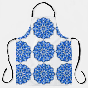 Tablier Mandala en bleu