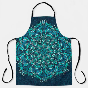 Tablier Mandala ethnique bleue. Copie de montage