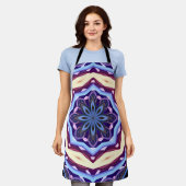 Tablier Mandala Rosette Floral Trippy Retro Hippie Boho (Porté)