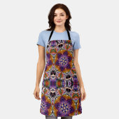 Tablier Mandala Rosette Retro Hippie Boho Chic Bohème (Porté)