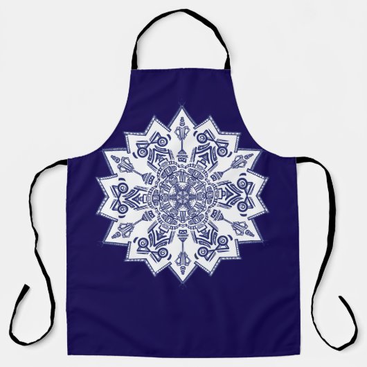 Tablier Mandela Chine bleue (Recto)