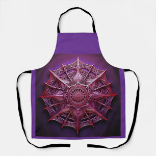 Tablier Mandelbrot filaire rose