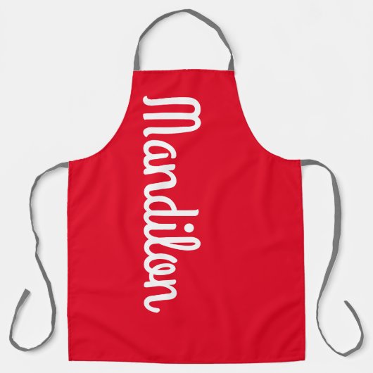 Tablier mandilon delantar rojo (Recto)